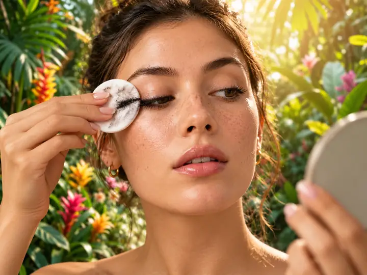 Mascara-Porträt als Grafik für eine Beauty-Kampagne